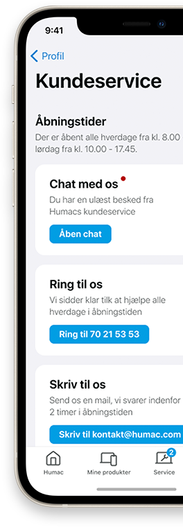 Live chat med os