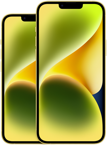 6,1 iPhone 14 set forfra 6,7 iPhone 14 Plus set forfra