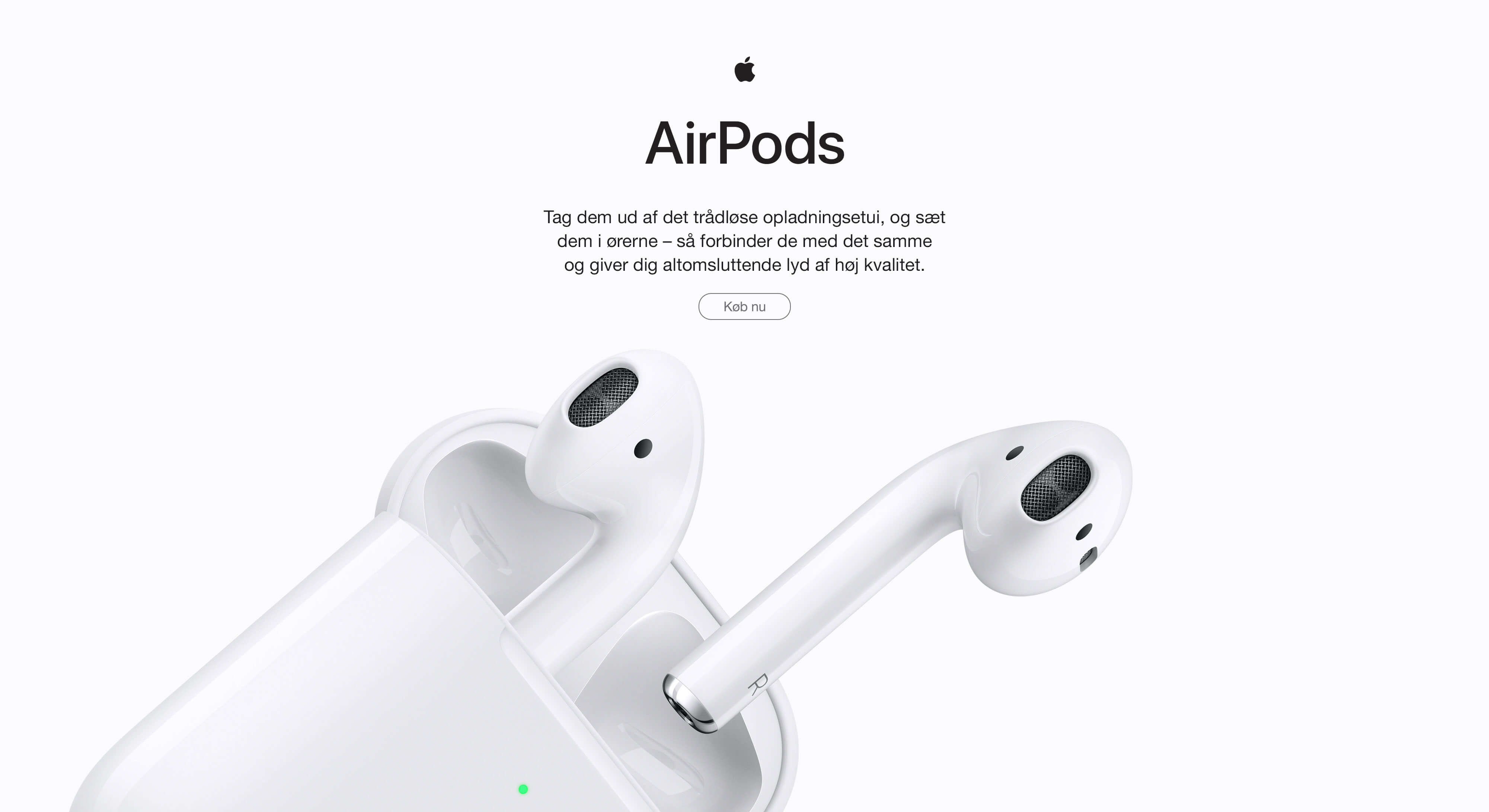 Apple Airpods. 24 Timers Batteritid |