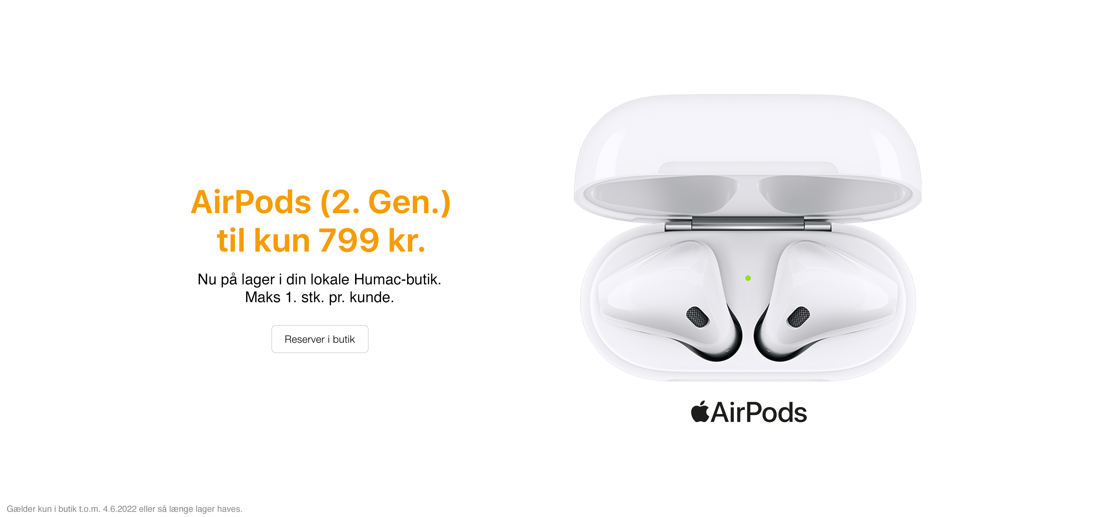 AirPods 799 kr.