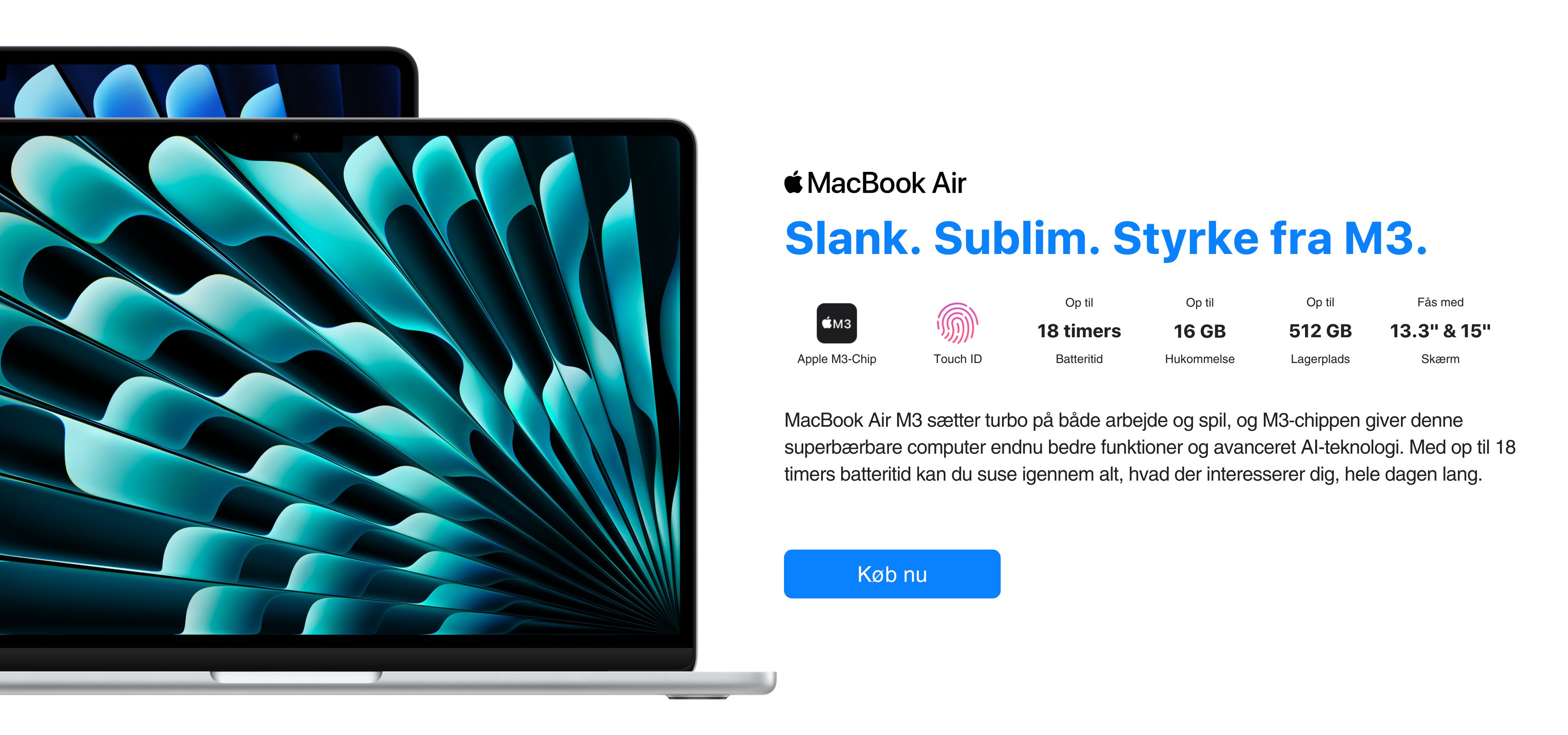 MacBook Air M3 til studiet