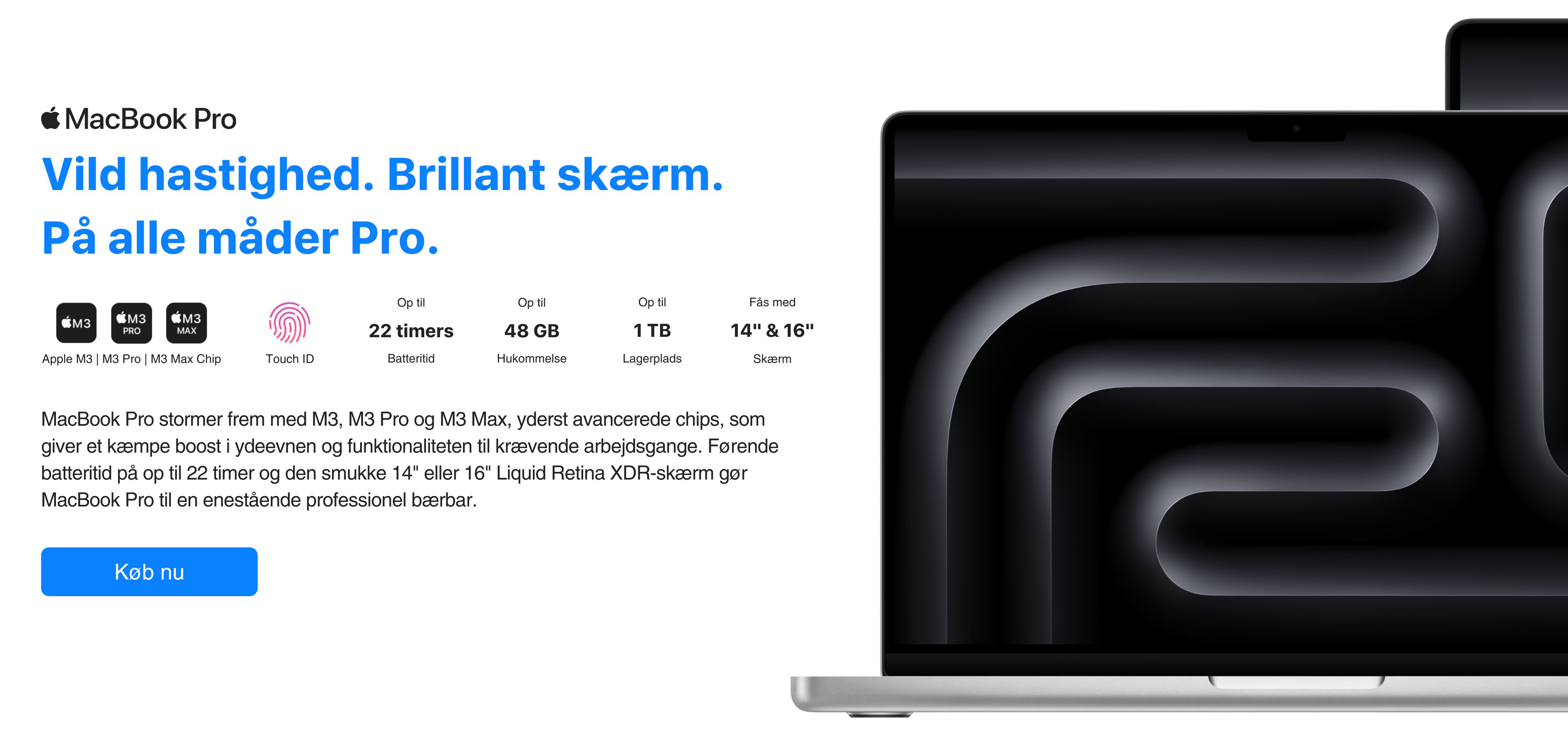 MacBook Pro M3 til studiet