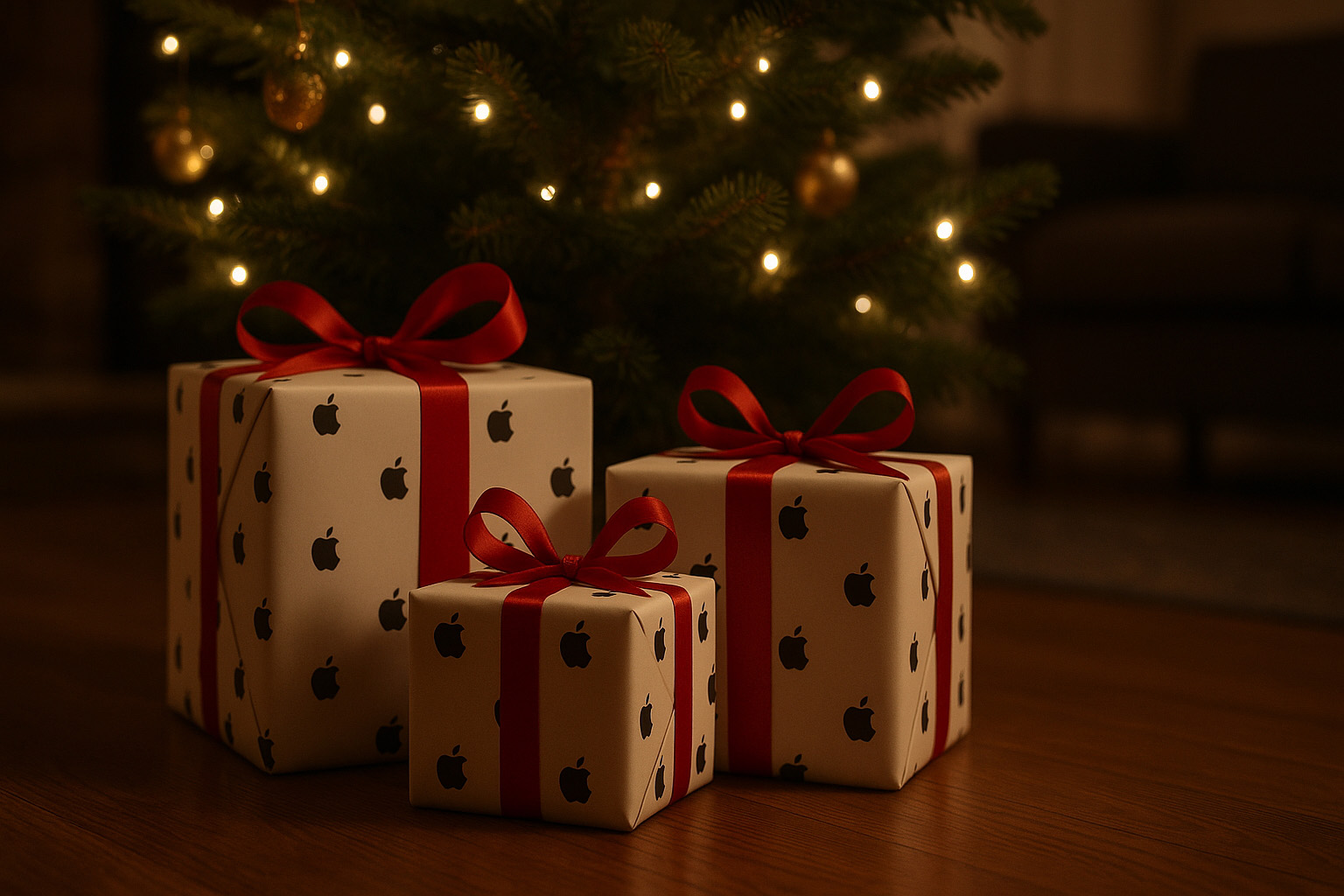 Glade medarbejdere med Apple-enheder