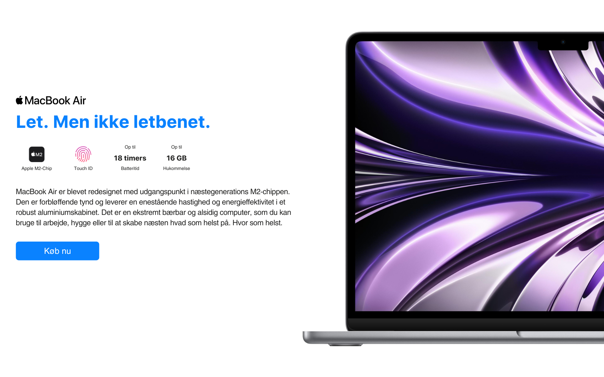 MacBook Air M2 til studiet         