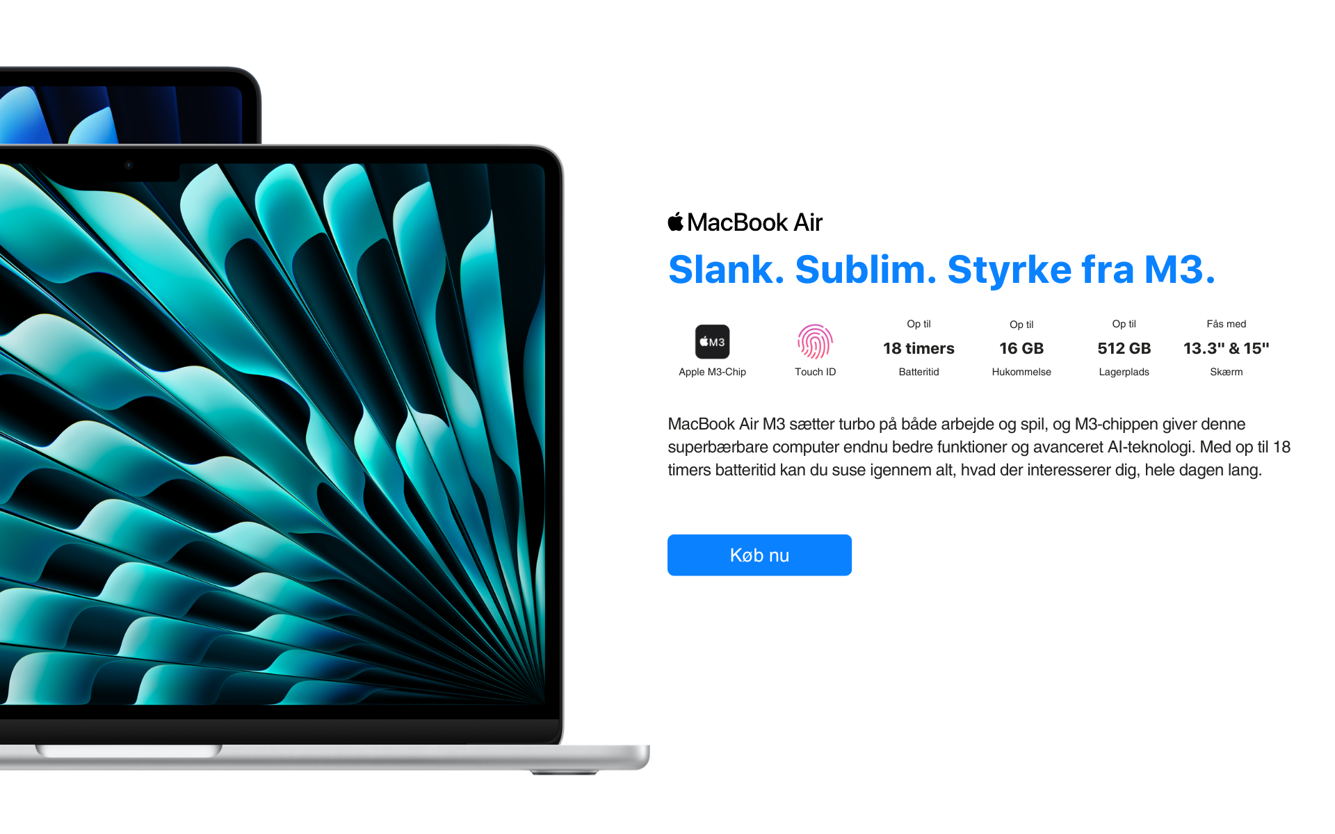 MacBook Air M3 til studiet