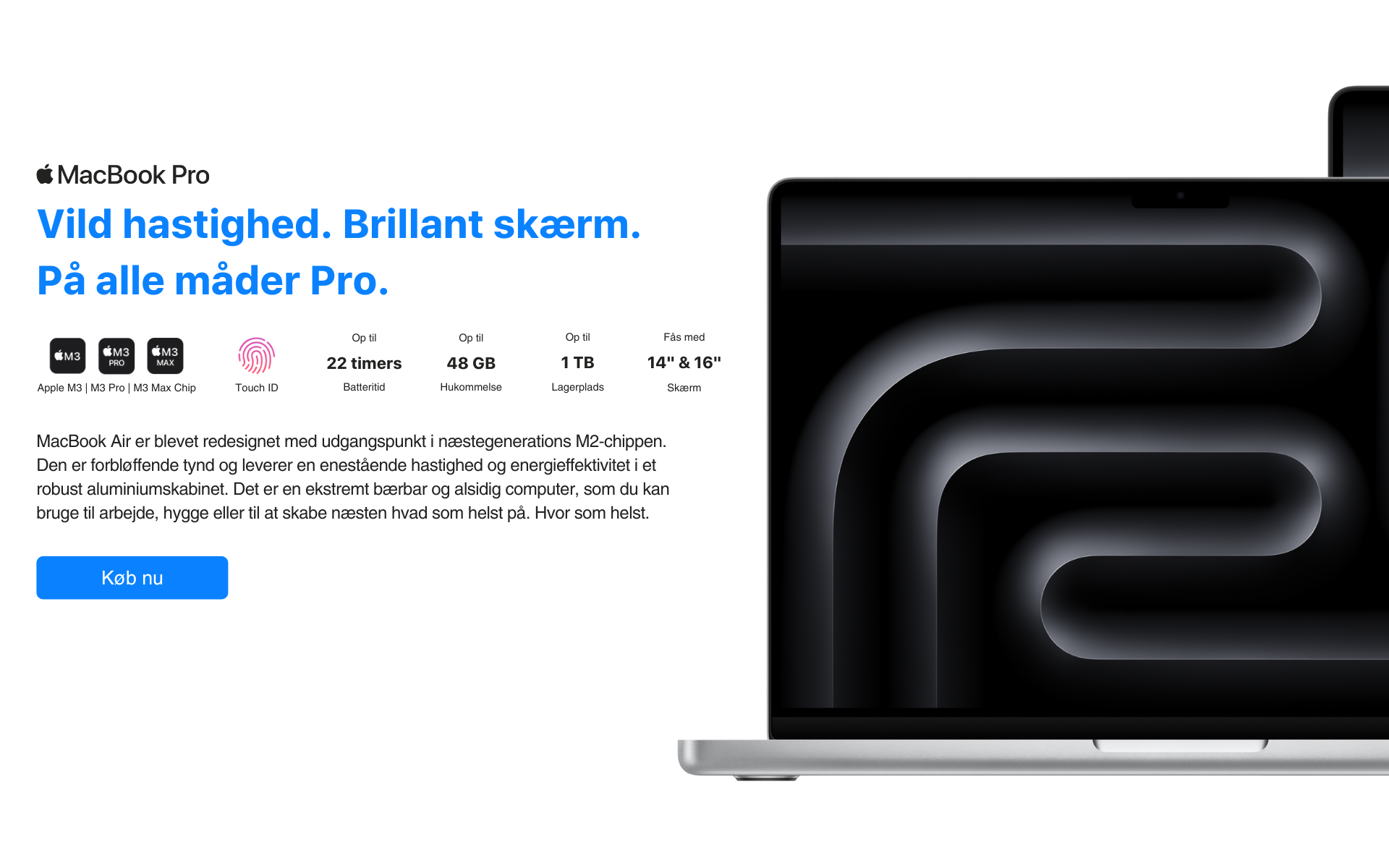 MacBook Pro M3 til studiet
