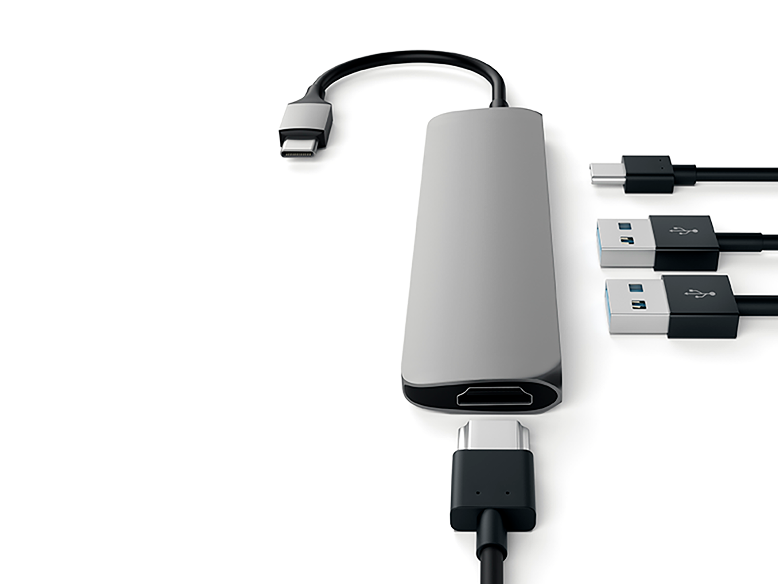 Køb Satechi USB-C 4K HDMI Multiport Adapter Space Grey |  Reseller