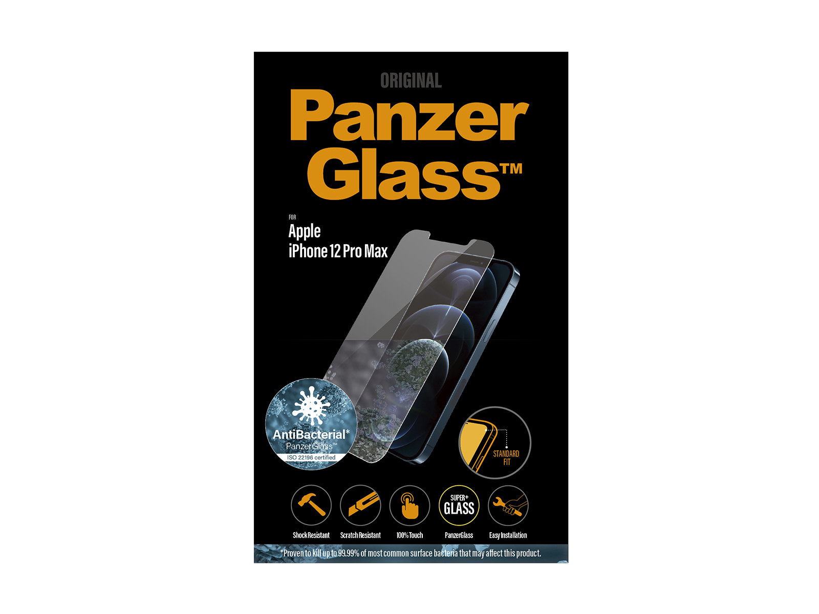 Kob Panzerglass Iphone 12 Pro Max Standard Fit Full Adh Super Glass Anti Bac Humac Premium Reseller