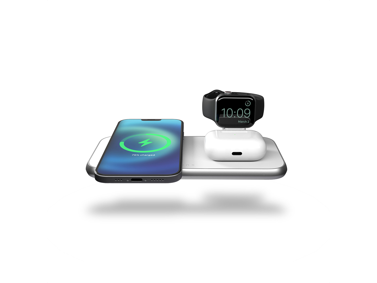 K b Zens 4 1 Wireless Charger for MagSafe Qi 10W White 45W USB C