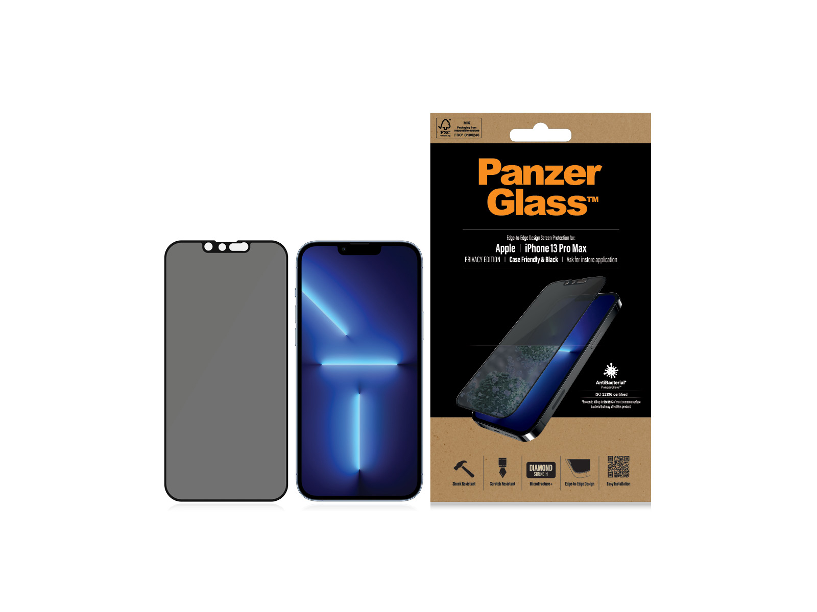 Køb PanzerGlass iPhone 13 Pro Max Privacy Black Case F.,