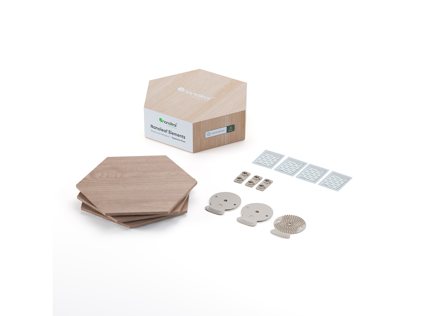 Boghandel Centrum Sprout Køb Nanoleaf Elements Wood Hexagons Exp. Pack 3panels |  Humac Premium  Reseller