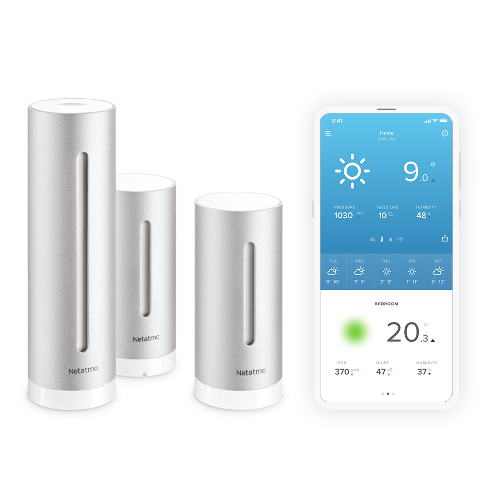 Køb Netatmo Weather Station + Extra Indoor Sensor |  Humac Premium
