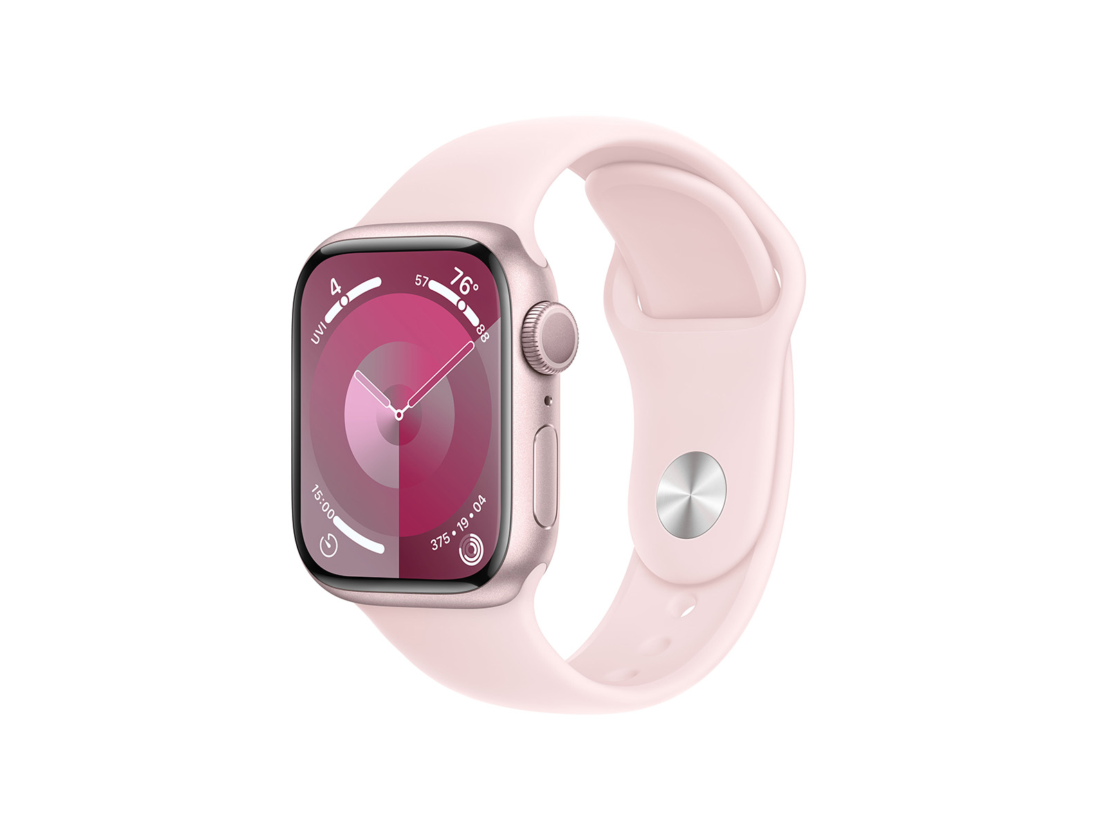 Køb Apple Watch S9 GPS 41mm Pink Alu/Light Pink Sports band M/L with
