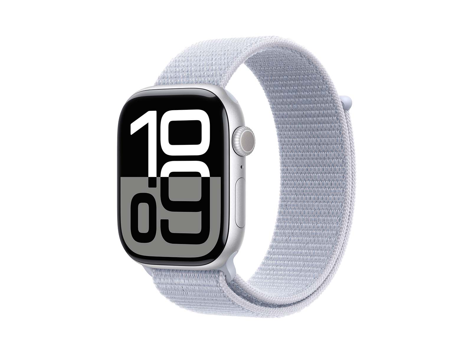 Kob Apple Watch Series 10 GPS 46mm Silver Alu SPL with Blue Cloud Sport Loop Humac Premium Reseller