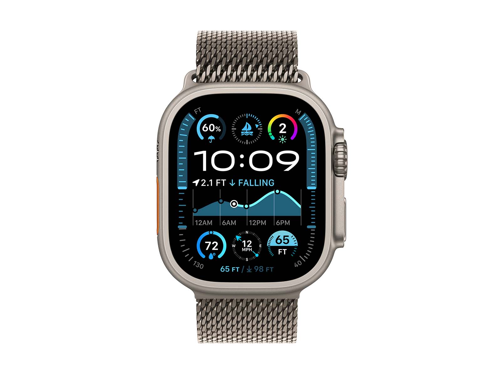 Apple Watch Ultra 2 49mm Natural Titanium with Natural Titanium Milanese Loop
