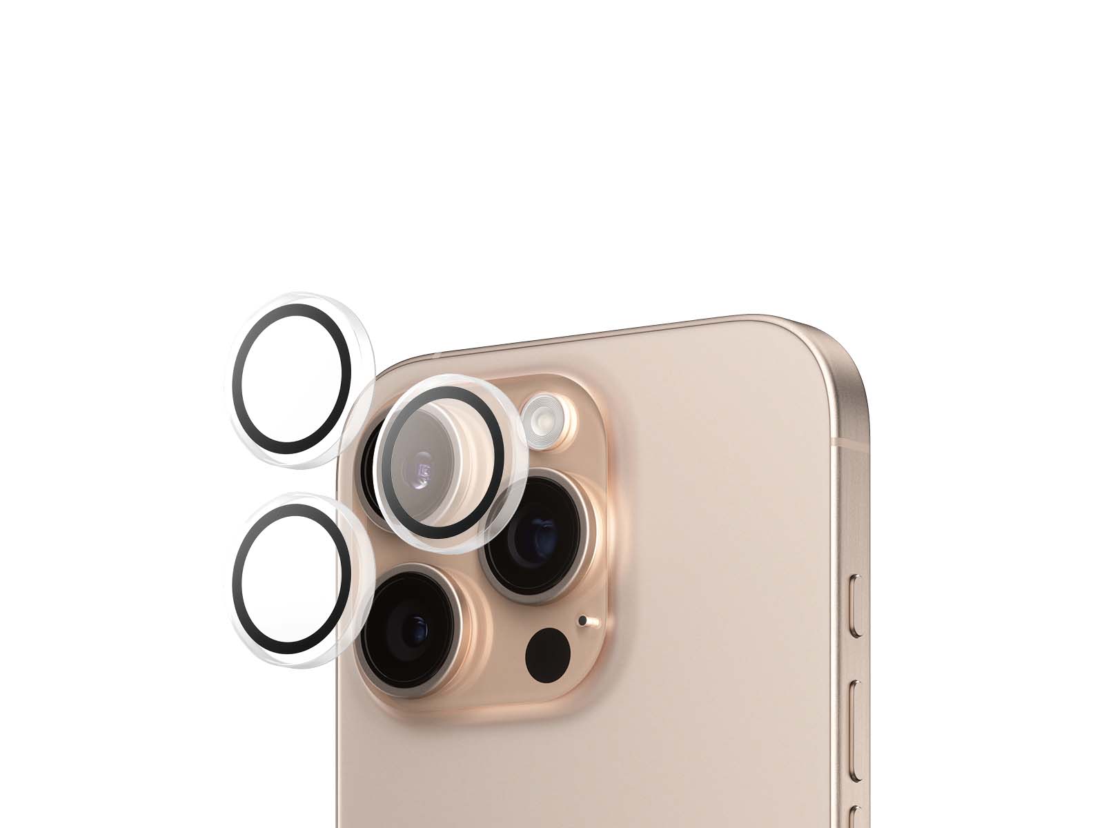 PanzerGlass Hoops Transparent Kameralinsebeskytter iPhone 16 Pro & 16 Pro Max