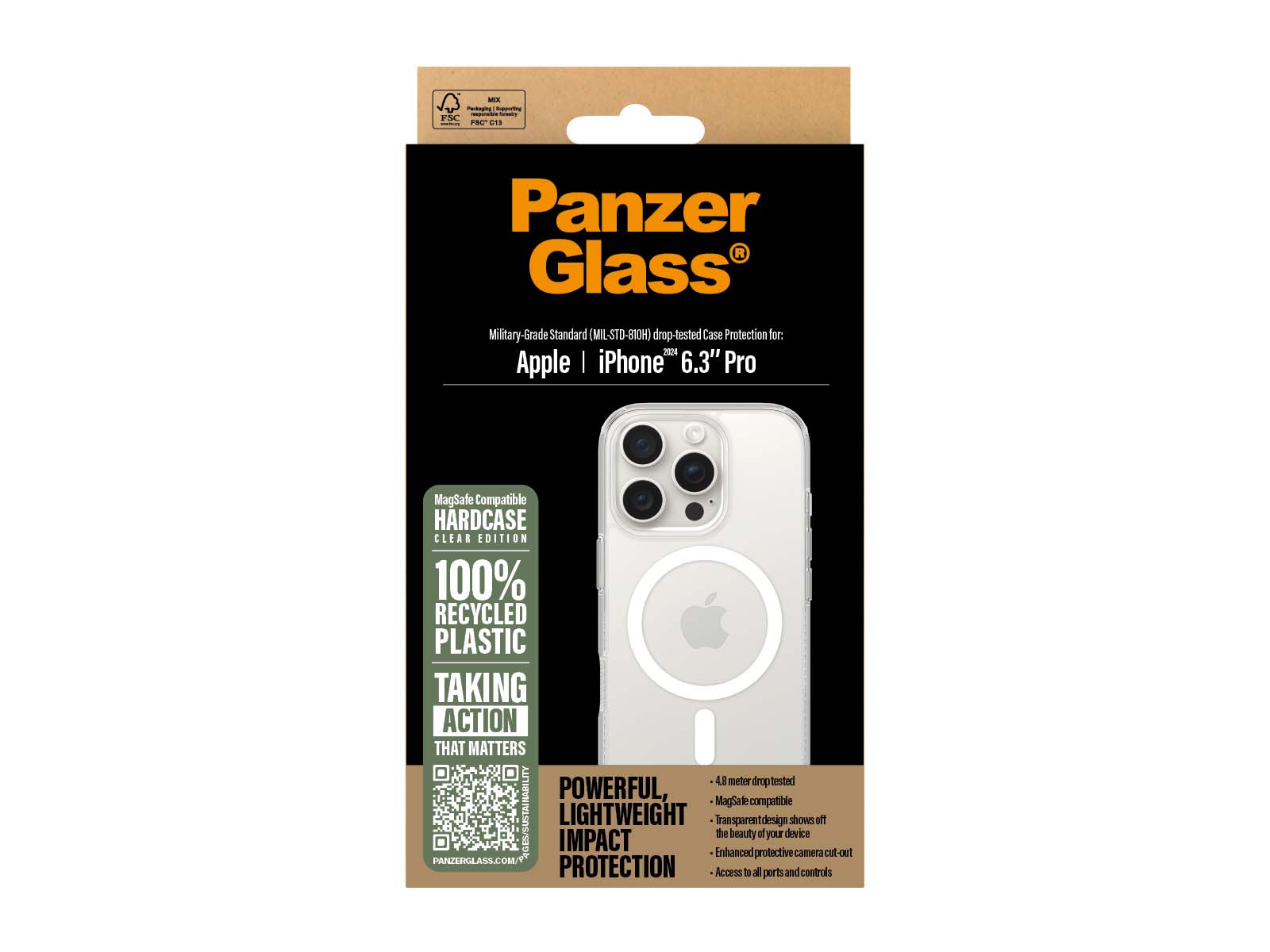 PanzerGlass HardCase MagSafe iPhone 16 Pro, Hvid