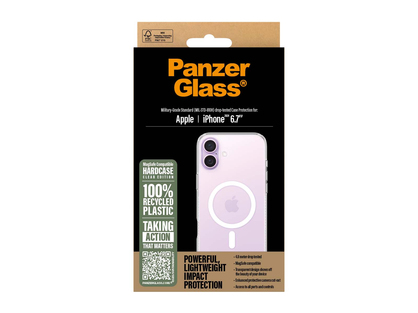 PanzerGlass HardCase MagSafe iPhone 16 Plus, Hvid
