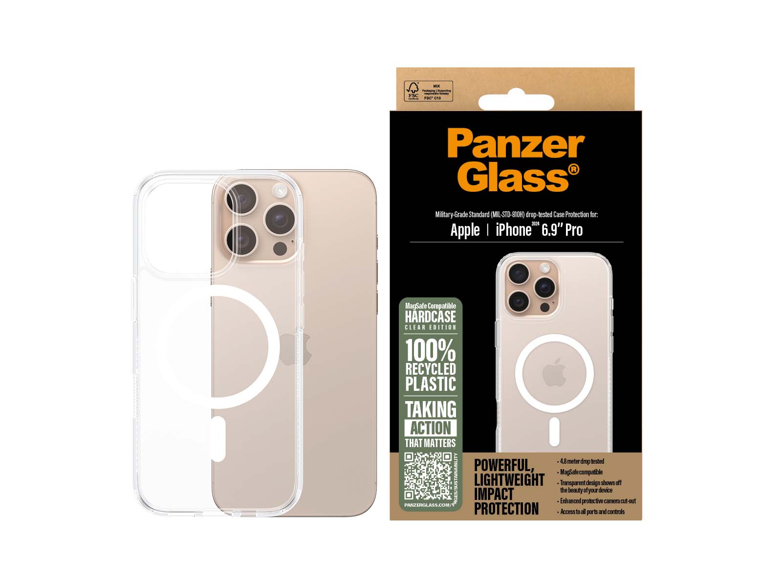 PanzerGlass HardCase MagSafe iPhone 16 Pro Max Hvid