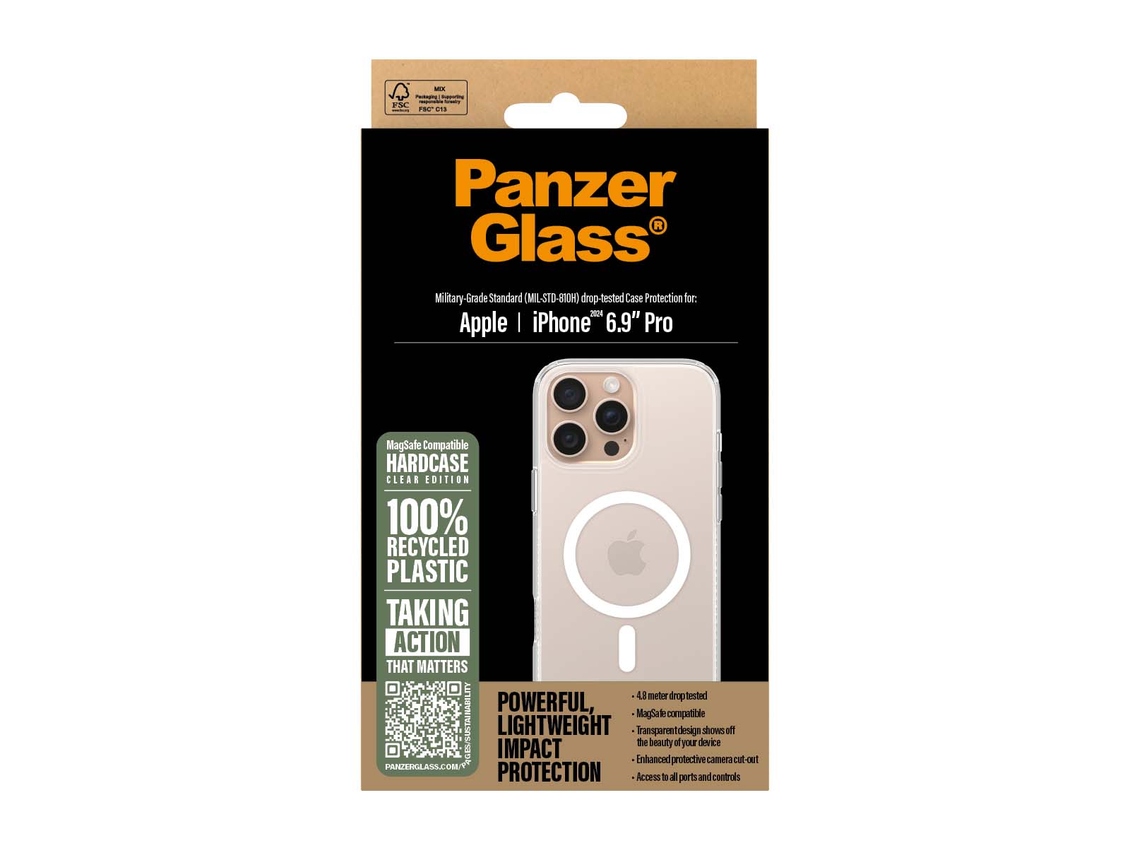PanzerGlass HardCase MagSafe iPhone 16 Pro Max Hvid