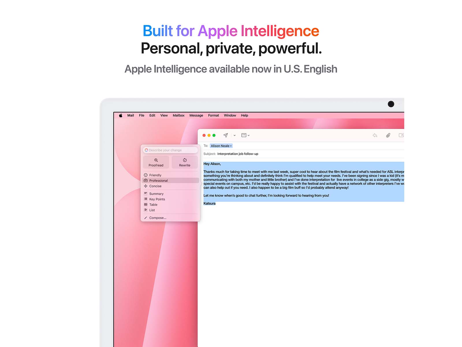 iMac 2024 24" Retina 4.5K, M4-chip 10-core CPU/GPU, 16GB, 256GB SSD - Lyserød