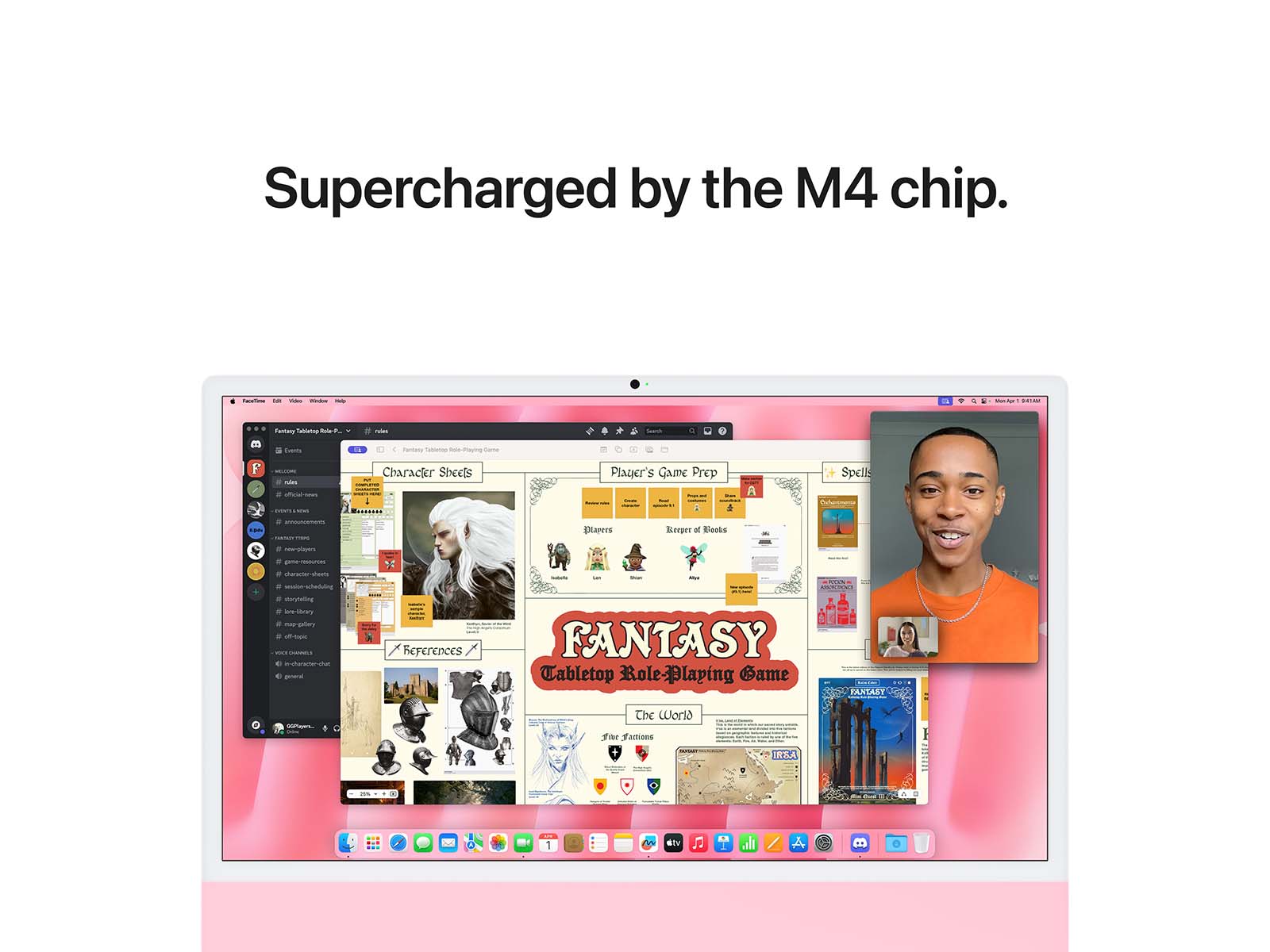 iMac 2024 24" Retina 4.5K, M4-chip 10-core CPU/GPU, 16GB, 256GB SSD - Lyserød