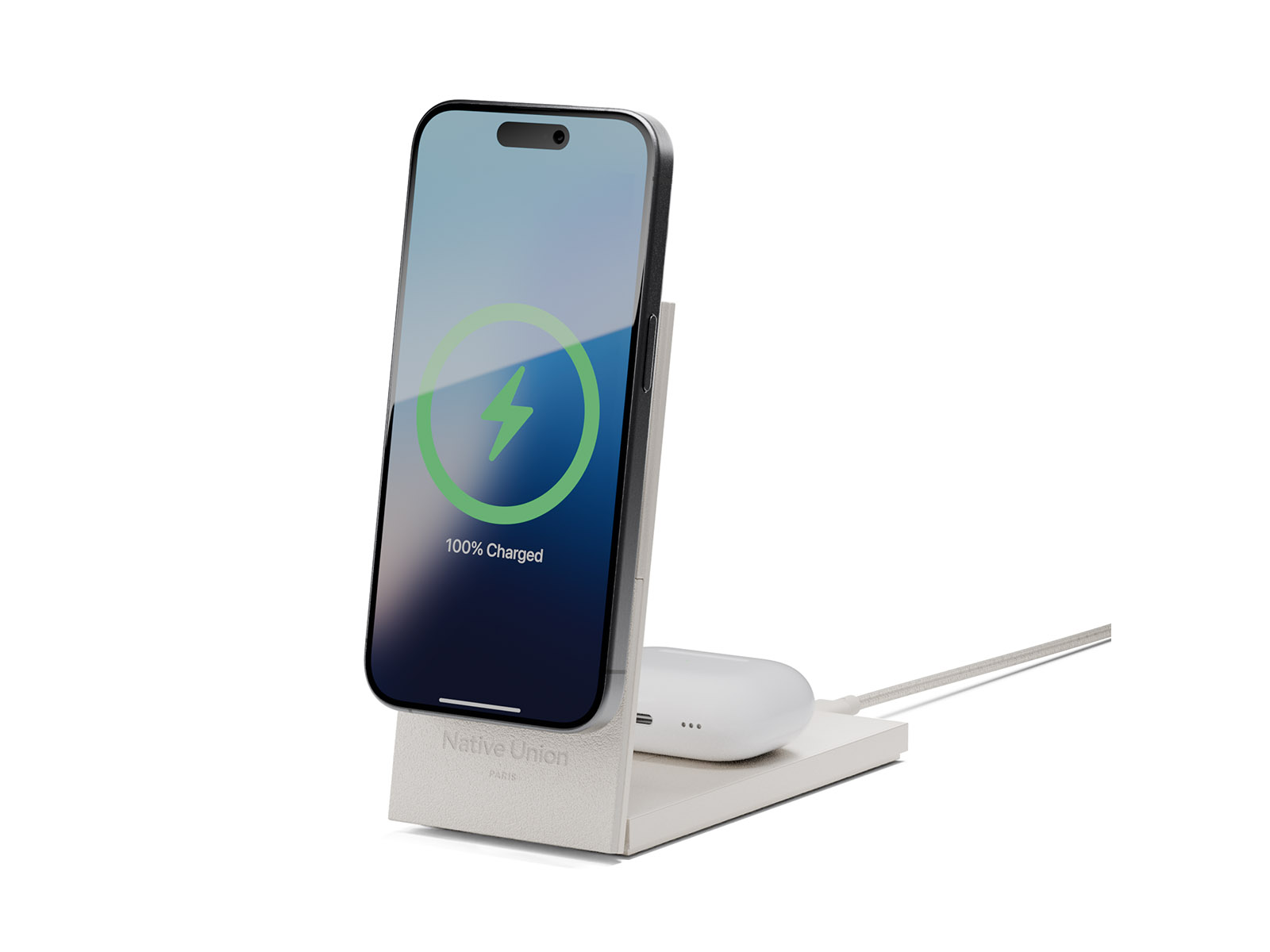 Native Union Rise 2-In-1 Qi2 WirelessCharger