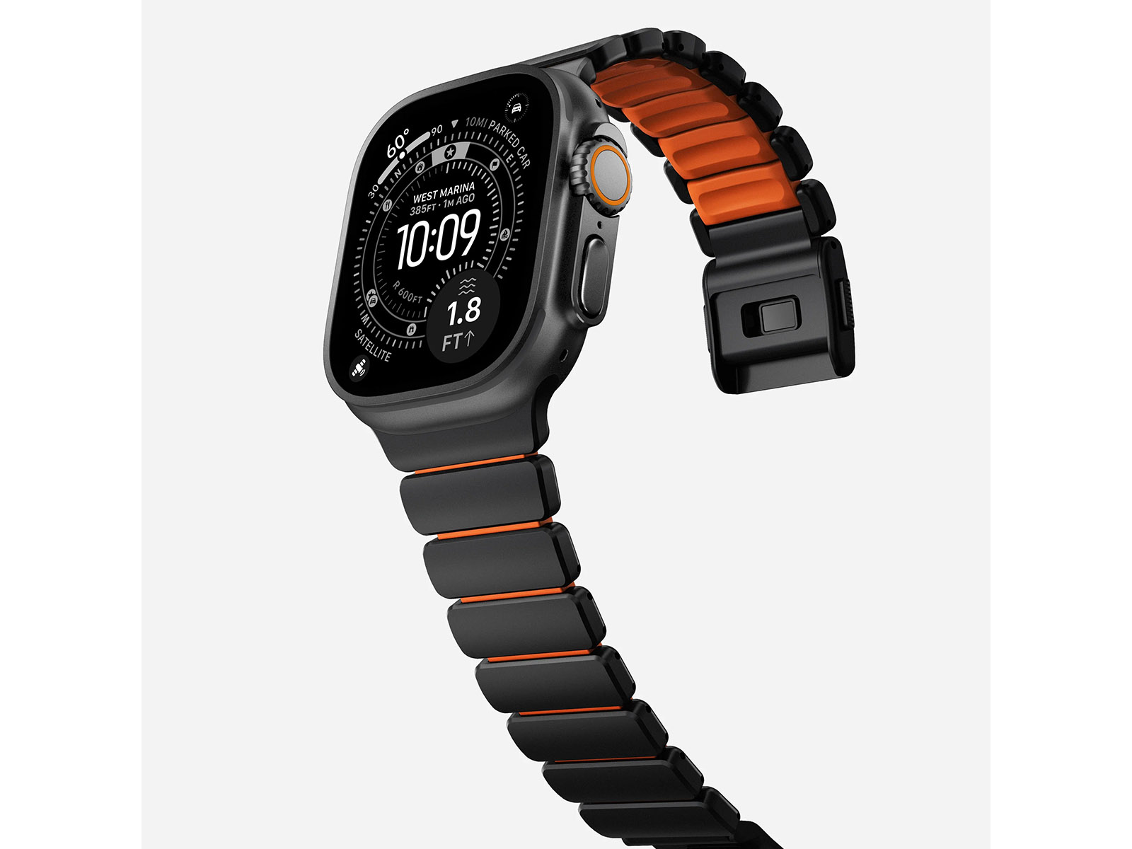 Køb Nomad Stratos Band - 49mm - Black Titanium UO Ultra Orange 