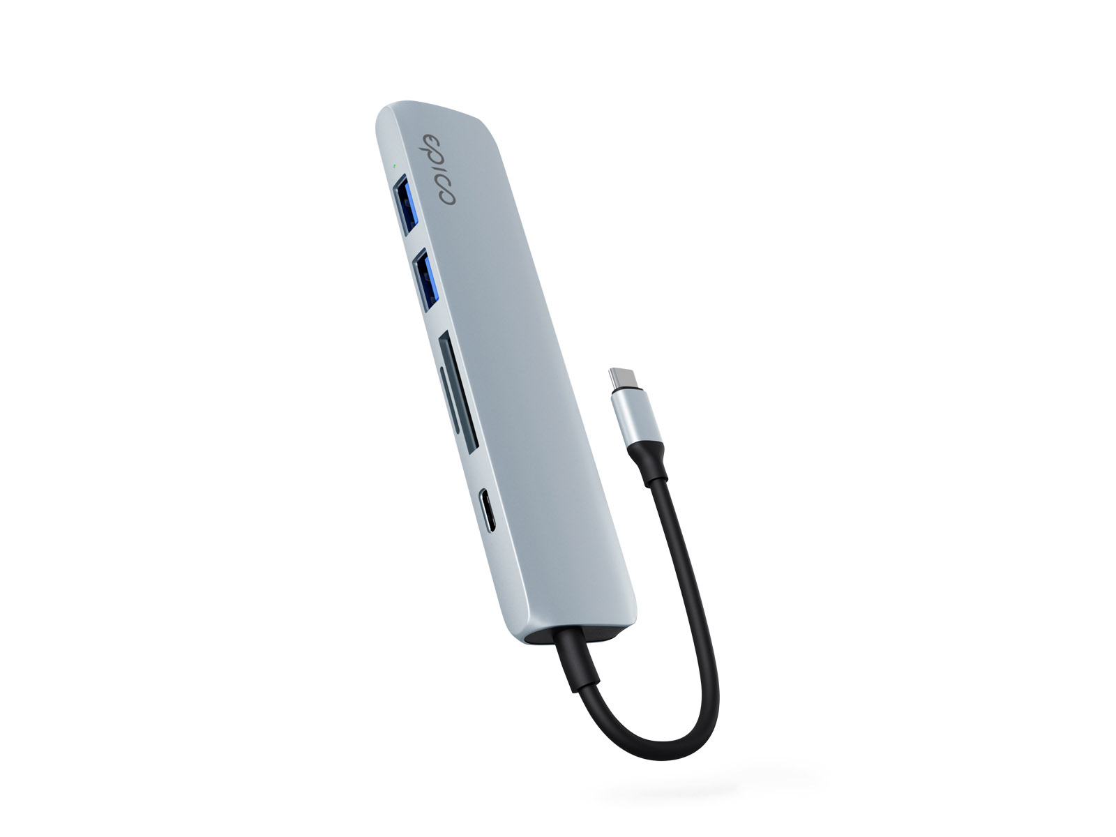 Epico 6in1 Aluminium Hub - 8K w/ USB-C Connector 